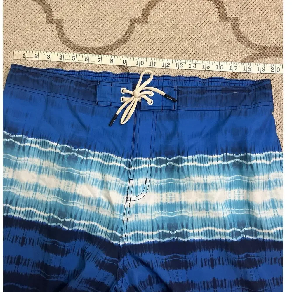Speedo blue lemonade water repellent UPF 50+ swim trunks, 9” inseam, size XXL